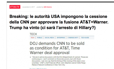 Scenarieconomici: "Le autorità Usa impongono cessione CNN per approvare la fusione AT&T+Warner"